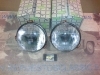 029455 Pi1JUEGO FAROS H4 PEGASO, DKW F1000, LAND ROVER SANTANA, AVIA, JEEP SIN BISEL (180mm)